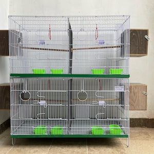 Large 4 Potion Bird Cage Removable Trey 8 Breading Box Option Easy To Assemble.