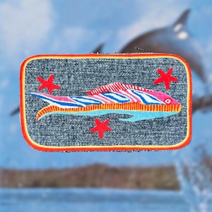 Łatka z motywem ryby – przetworzona naszywka z dżinsów z drugiej ręki – Roxanne