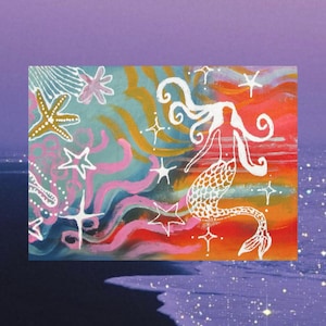 Mermaid Patch – Upcycled Patch from Second Hand Fabric