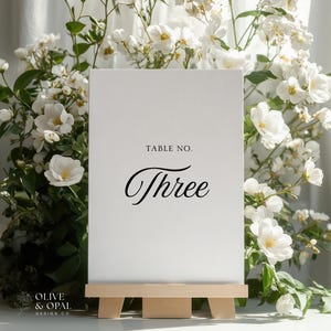Elegant romantic Table Number Canva template