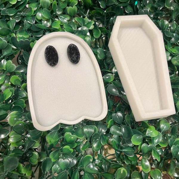 Ghost & Coffin Food Dish Bundle for Hermit Crabs (or reptiles and other small animals)
