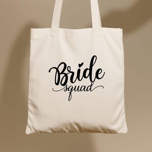 Bridesmaid tote bag, Wedding gift, Hen party bag, Bridal shower gift, Bride squad, Engagement gift, Bachelorette party