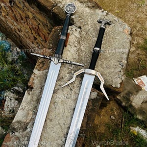 Handmade Sword Of Geralt Of Rivia Aerondight&#39;s Witcher Sword, Sword Of Wild Hunt Geralt Of Rivia Aerondight&#39;s Witcher Sword, Christmas Gifts