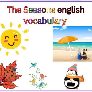 The seasons english vocabulary