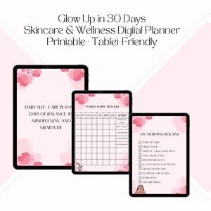 Self-Care Digital Planner | Daily Wellness Journal | Morning & Night Routine | Printable PDF