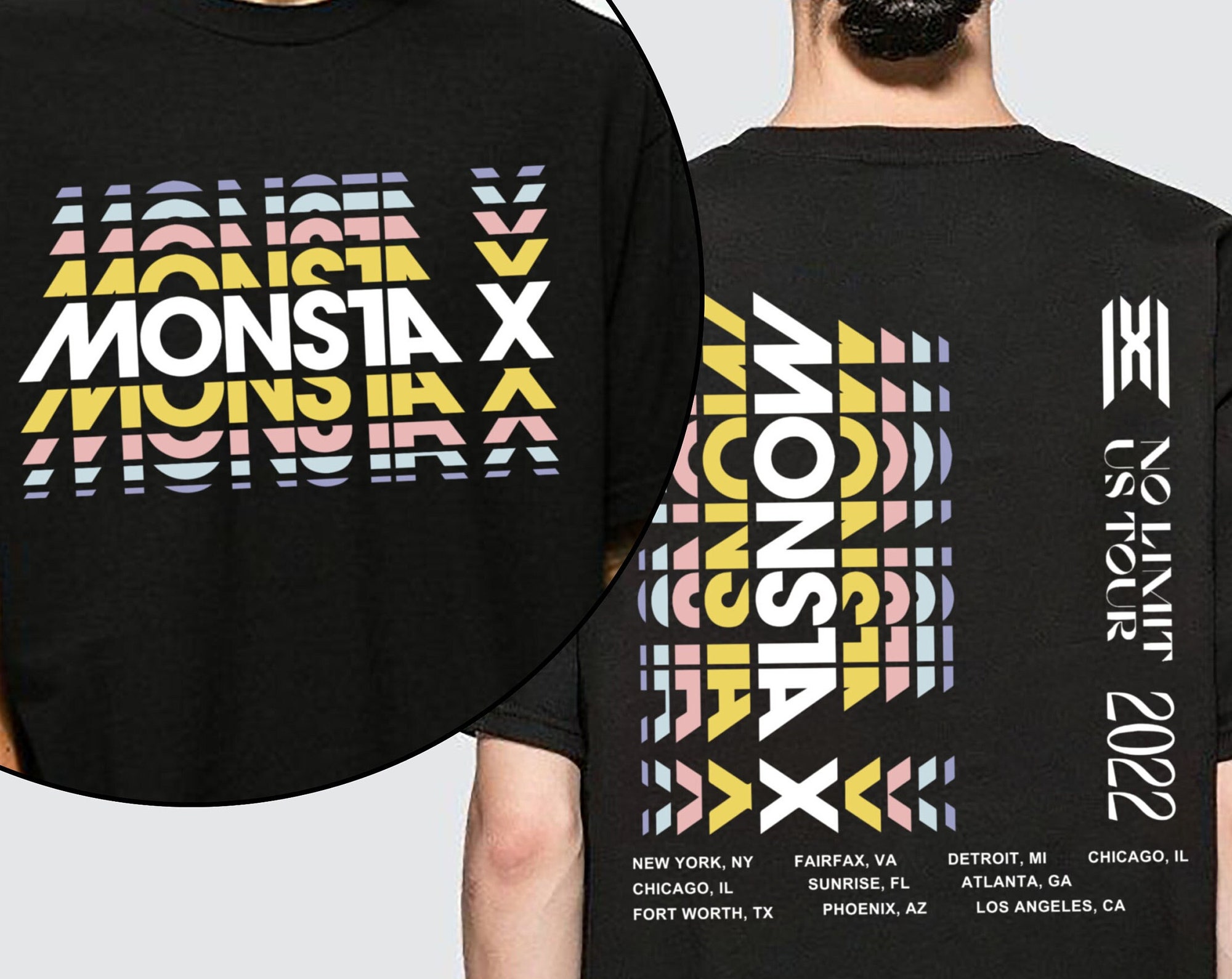 Discover Monsta X the No Limit tour merch 2022 shirt, Monsta X Kpop Vintage Shirt
