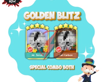 SPECIAL COMBO PACKAGE : Golden Blitz Stickers - Mr. Snrub & Carl Calson