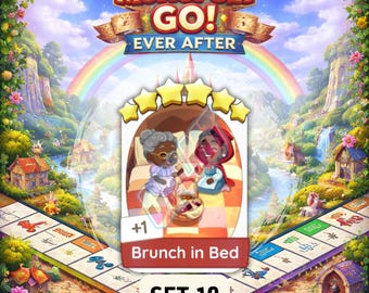 Brunch in Bed - 6 Star Stickers - SET 19 - Monopoly_GO Ever After