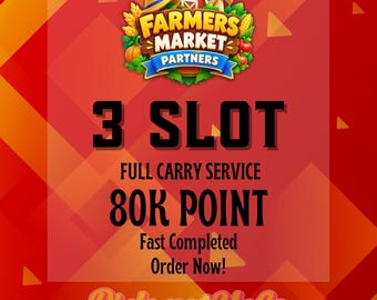Monopoly-GO FARMERS MARKET Partner 3x Slot Full Carry 80K Punkte