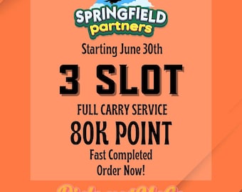 Springfield Partners Monopoly-GO 3x Slot Full Carry 80K Points Fast Complete
