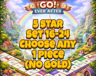 Juego de pegatinas Monopoly Ever After de 5 estrellas (16-24) (Elige 1)