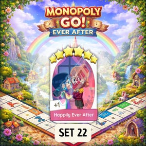 Happily Ever After - 6 Star Stickers - SET 22 - Monopoly_GO Ever After
