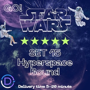 Hyperspace Bound 5 Star Set 15 Stars_Wars Album Monopol_YGO Sticker
