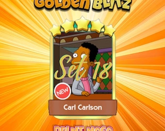 Carl Calson : Golden Blitz Stickers - Monopoly Go Card