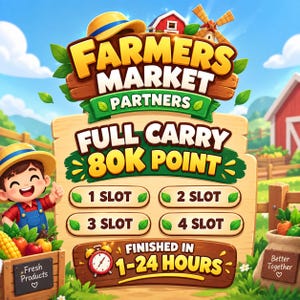 Monopoly GO FARMERS MARKET Partners Event Full Carry 80 000 poäng