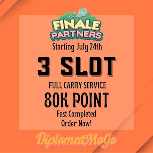 FINALE Partners Monopoly-GO 3x Slot Full Carry 80K Points Fast Complete