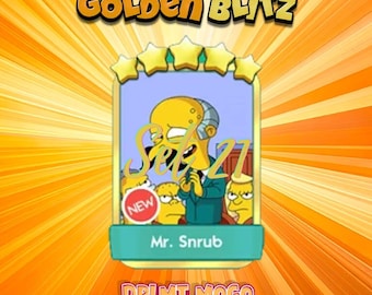 Mr. Snrub : Golden Blitz Stickers - Monopoly Go Card