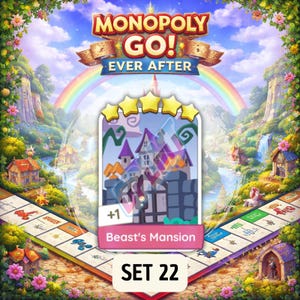 Beast’s Mansion - 5 Star Stickers - SET 22 - Monopoly_GO Ever After
