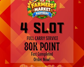 Monopoly-GO FARMERS MARKET Partner 4x Slot Full Carry 80K Punkte