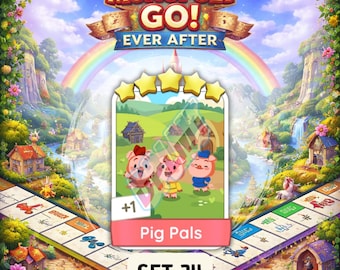 Pig Pals - Pegatinas de 5 estrellas - SET 24 - Monopoly_GO Ever After