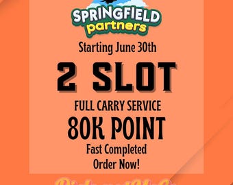 Springfield Partners Monopoly-GO 2 slots Full Carry 80K Points Fast voltooid