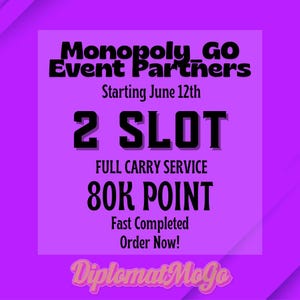 Monopoly GO Event Partners 2x Slot Full Carry 80 000 poäng
