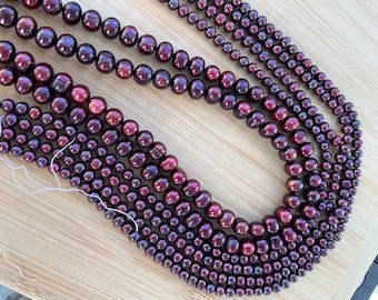 Pearl, Red wine, Cranberry, Peacock blue, Potato Shape, High Luster one