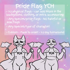 Pride Month Flag YCH - Digital Art