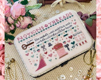 Notions & Threads Stitch Box - PDF Cross Stitch Pattern