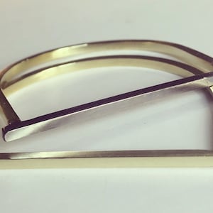 Flat Bar &#39;D&#39; Bracelet Cuff  Unisex
