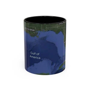 Becher, Golf von Amerika Kaffeetasse, Nautisches Meer Design, Strand Liebhaber Geschenk, Küstendekor Teetasse, Reise Urlaub Souvenir, 11oz 15oz