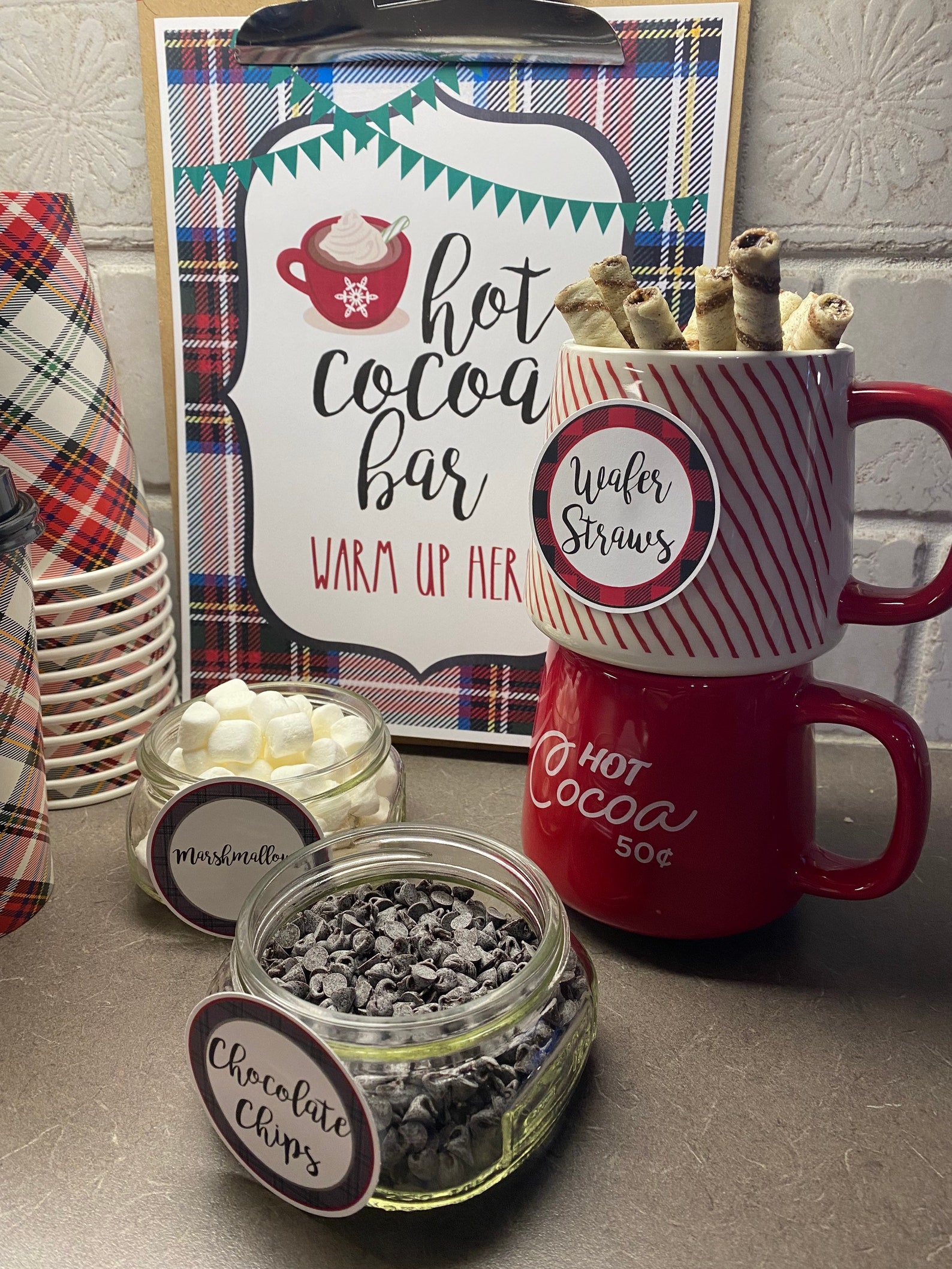Hot Cocoa Bar Kit Coffee Bar Kit Holiday Coffee Bar Kit Hot Etsy