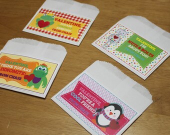 Valentines day favor, valentines day treat, favor pocket, treat pocket, treat for teachers, coworkers, classroom treat, prepackaged treat