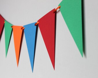 All sports birthday party pennant banner - 8 foot sports banner, baseball, basketball, soccer, football
