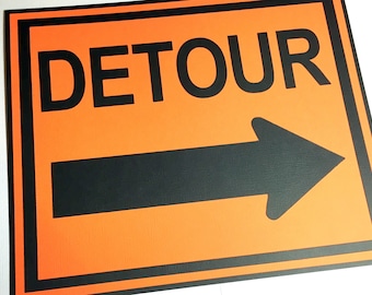Detour party sign, race car birthday party, die cut party sign, race car party, refuel here beverage sign, construction sign
