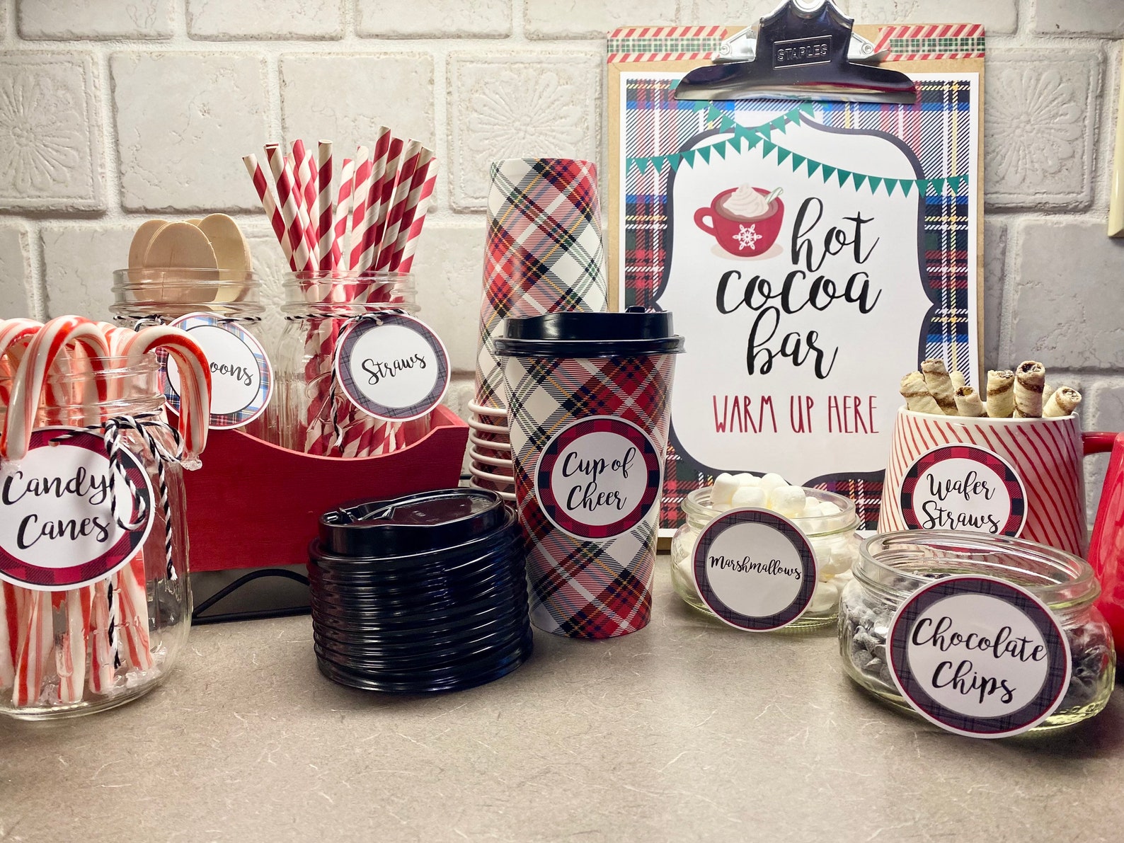 Hot Cocoa Bar Kit Coffee Bar Kit Holiday Coffee Bar Kit Hot Etsy