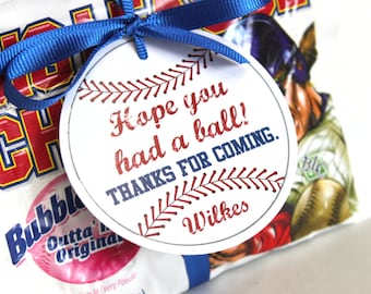 Étiquettes de fête de baseball FICHIER IMPRIMABLE, baseball vintage, anniversaire de baseball, étiquette de favori de fête de baseball, baby shower, mariage, révélation de sexe