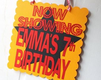 Movie Night Glitter Cake Topper - Popcorn & Ticket Decoration For Kid's Birthday, Retro Theater Party Theme - View #6