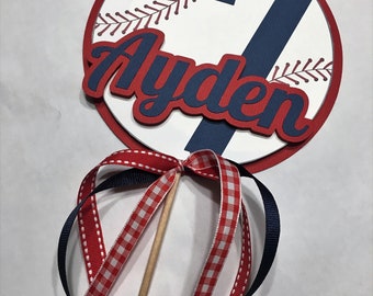 Baseball party cake topper - baseball birthday cake topper, tailgate party, baseball party, baseball centerpiece, basketball, football