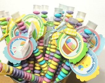 Easter treats, easter favors, Easter Pals treat favor stacks for coworkers, teachers, classroom treats, easter baskets