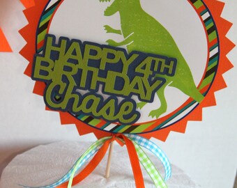 Dinosaur cake topper, dinosaur birthday party cake topper, dinosaur party cake topper, dinosaur centerpiece stick dinosaur party centerpiece