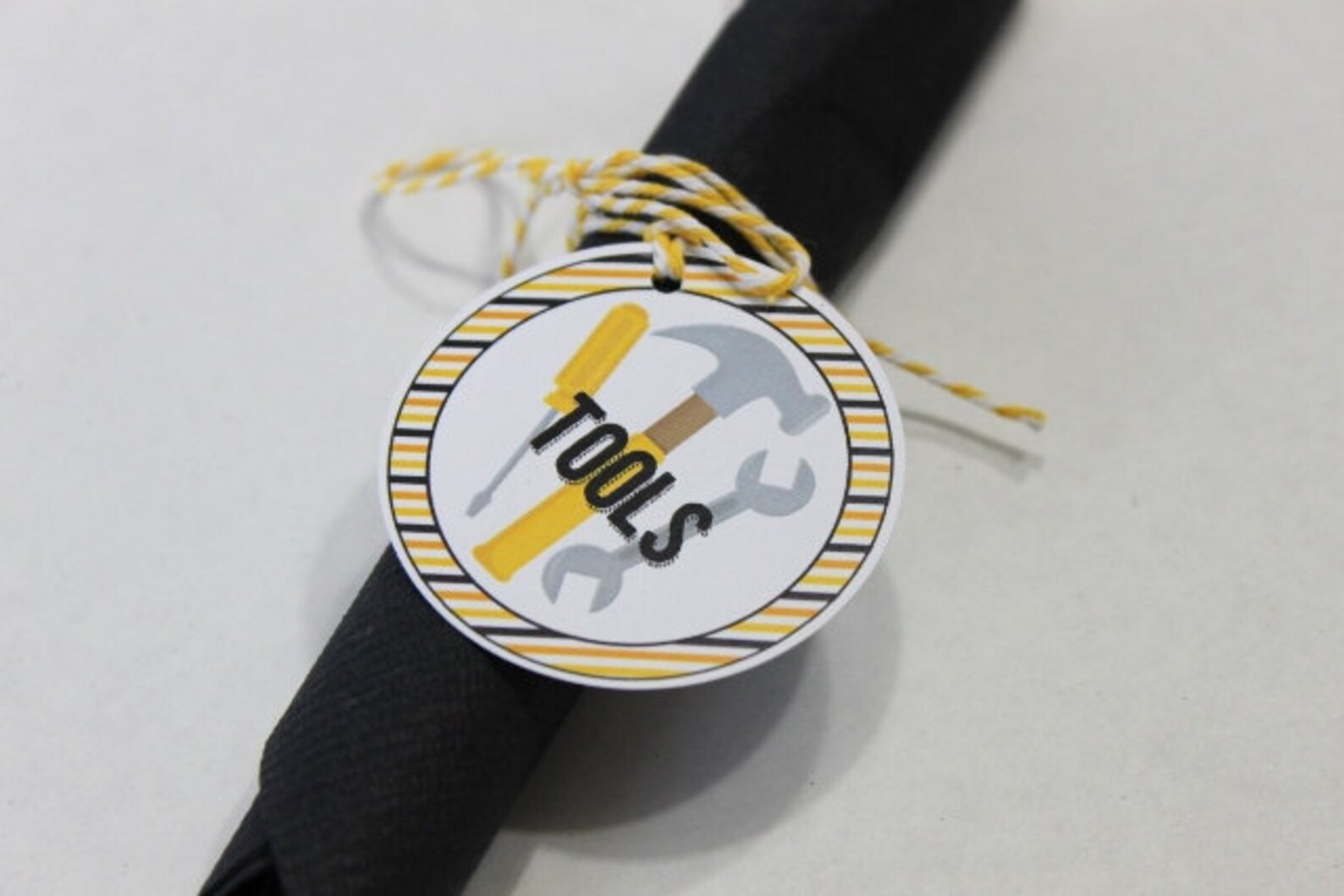 Construction Party Cutlery Utensils Tool Tags Birthday Etsy