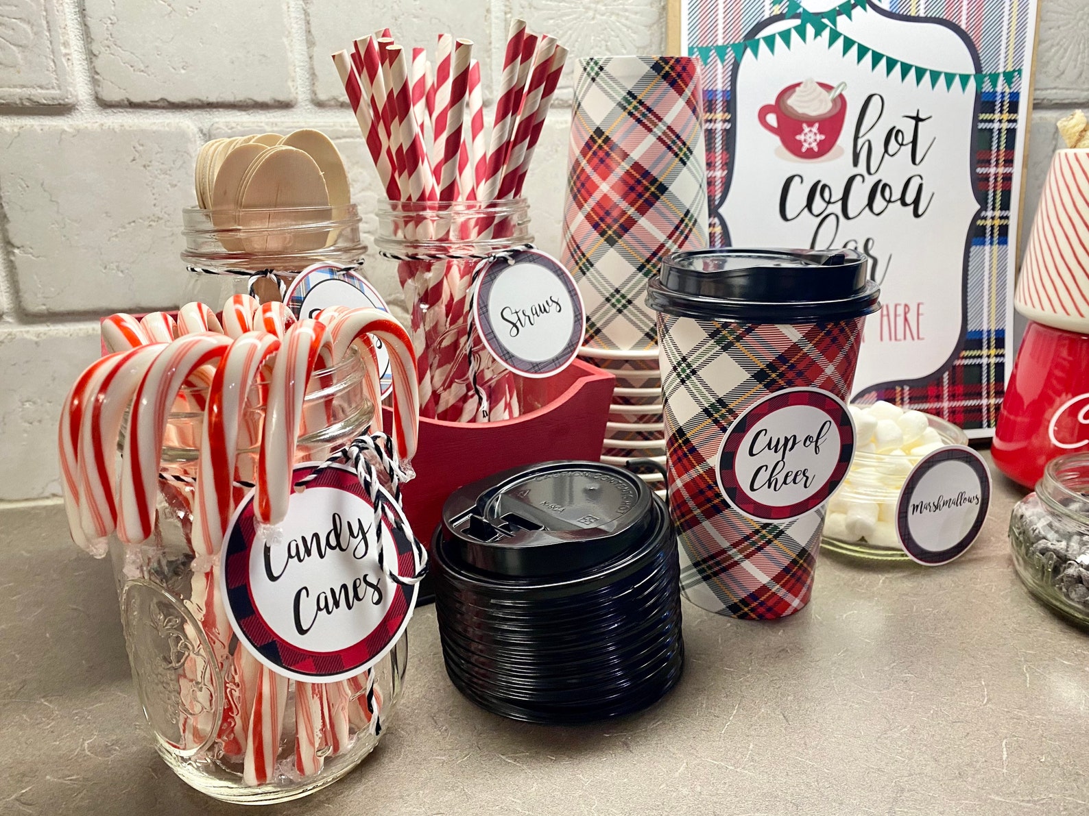 Hot Cocoa Bar Kit Coffee Bar Kit Holiday Coffee Bar Kit Hot Etsy