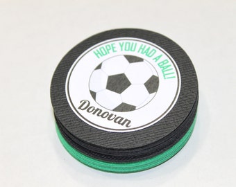 Soccer party tag - soccer birthday, favor tag, soccer party favor, tailgate party, favor box tag, cup tag, embellishment