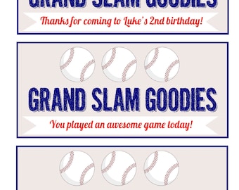 Étiquette de boîte de faveur de fête de baseball, FICHIER IMPRIMABLE, friandises d’équipe de baseball, fête de baseball, banquet de baseball, révélation de sexe, faveur de baby shower