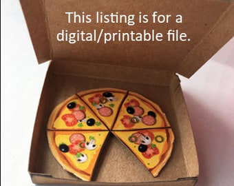 Elf pizza box and elf pizza, PRINTABLE, Elf prop, Stage your elf, elf accessories, christmas elf, Elf DIY props, elf fun