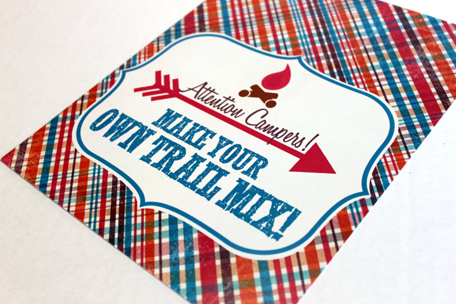 Glamping Camping Party Sign - Make Your Own Granola or Trail Mix Sign ...