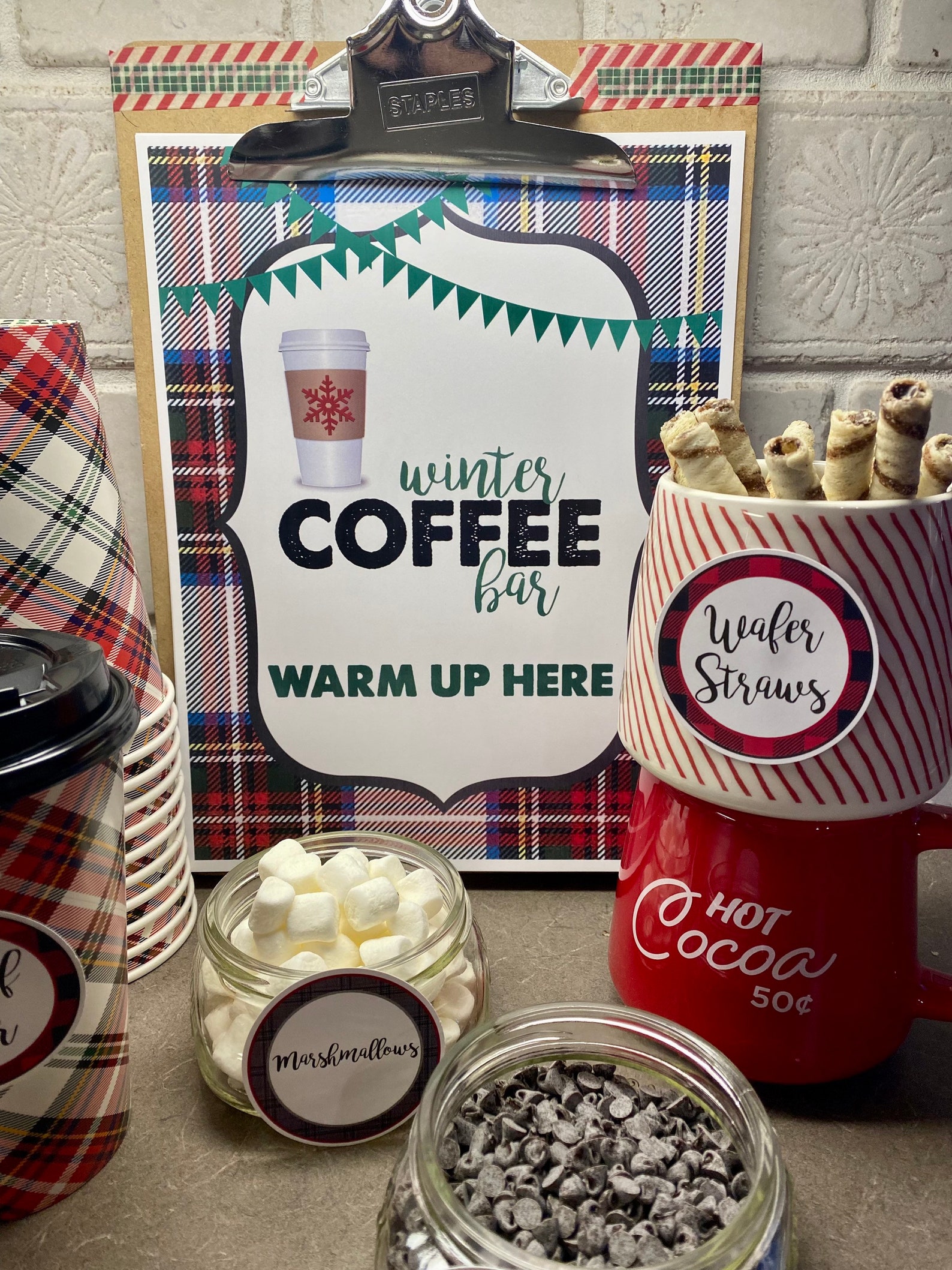 Hot Cocoa Bar Kit Coffee Bar Kit Holiday Coffee Bar Kit Hot Etsy