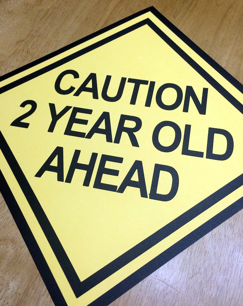4 year old ahead Caution sign race car party party sign 2 year old ahead construction birthday party 3 year old ahead 1 year old ahead