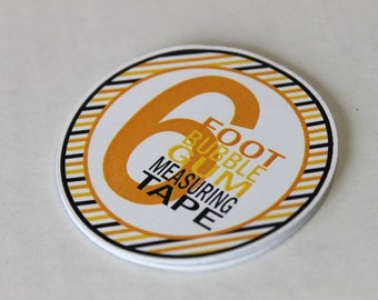 Construction party measuring tape STICKERS ONLY tool box favor - birthday party, dump truck birthday, baby shower